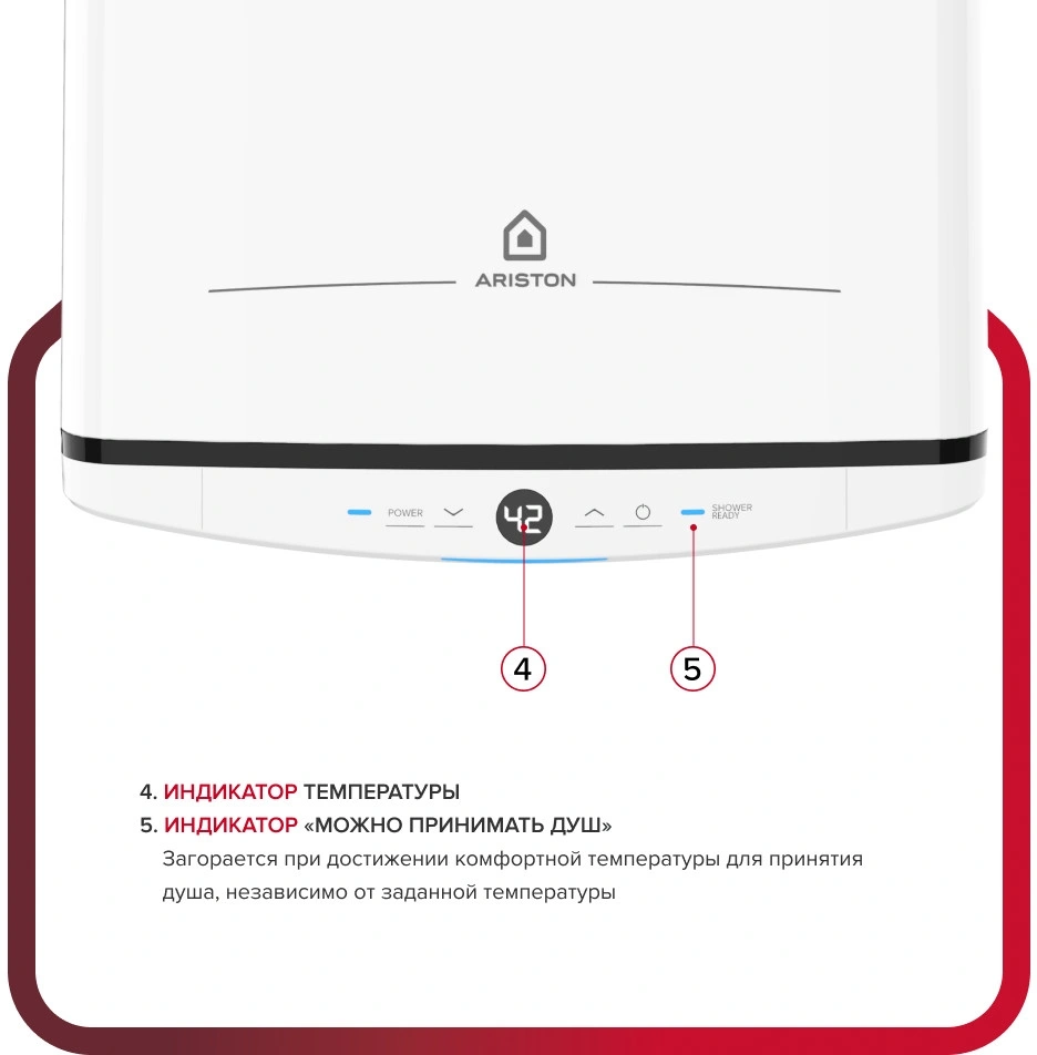 Водонагреватель Ariston Velis Tech PW ABSE 80 2.5кВт 80л электрический настенный/белый — миниатюра 8