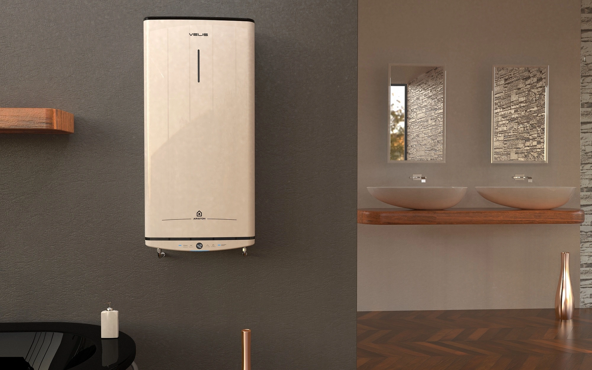 Водонагреватель Ariston Velis Tech PW ABSE 80 2.5кВт 80л электрический настенный/белый — миниатюра 9