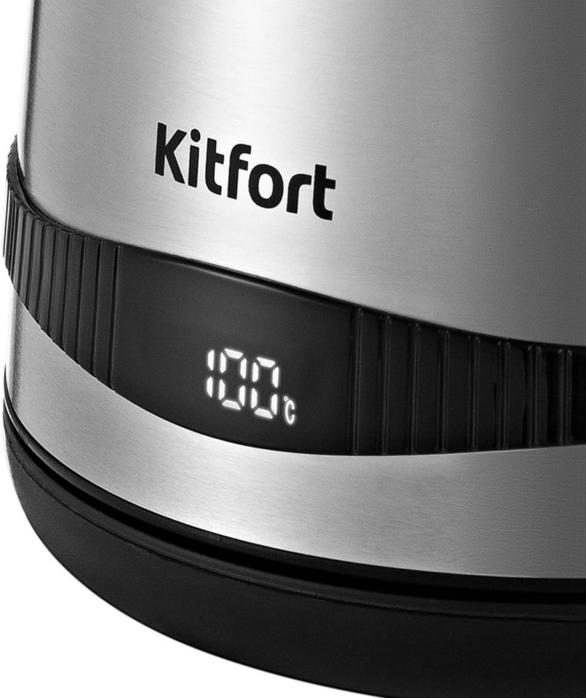 Чайник электрический Kitfort КТ-6121-5 1.7л. 2200Вт серебристый корпус: металл/пластик — миниатюра 3