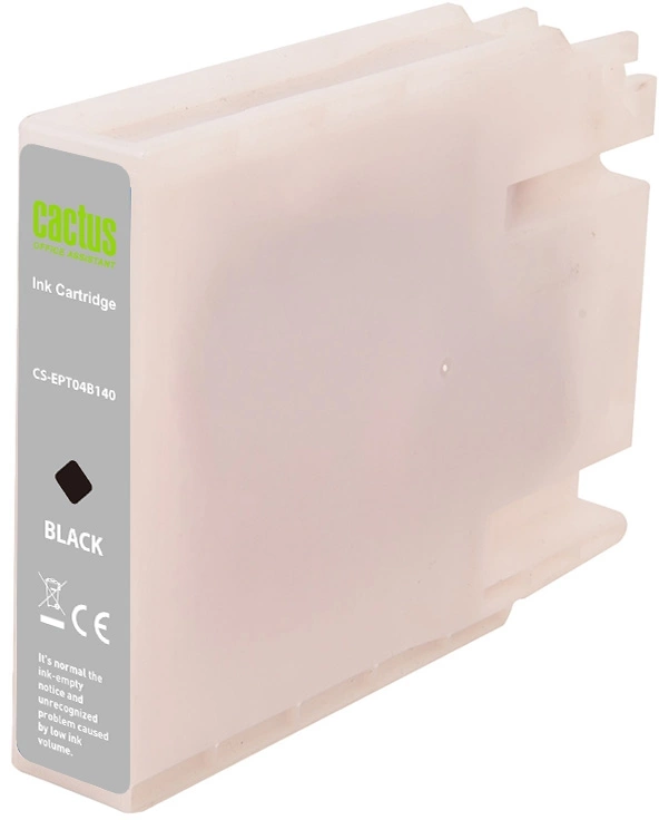 Картридж струйный Cactus CS-EPT04B140 T04B1 черный пигментный (120мл) для Epson WorkForce Pro WF-C8190, WF-C8690 с чипом — миниатюра 2