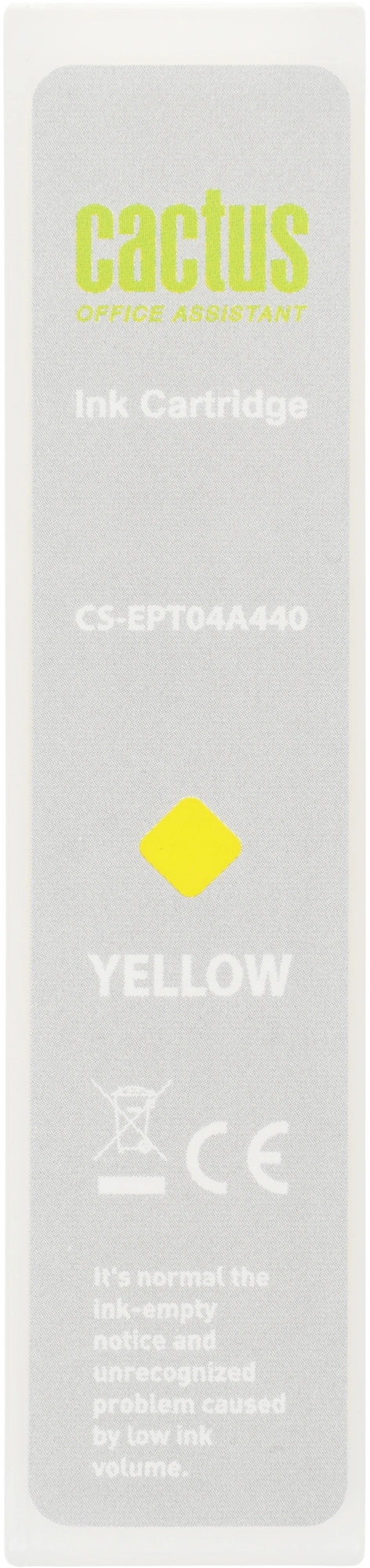 Картридж струйный Cactus CS-EPT04A440 T04A4 желт.пигм. (85мл) для Epson WorkForce Pro WF-C8190, WF-C8690 с чипом — миниатюра 10