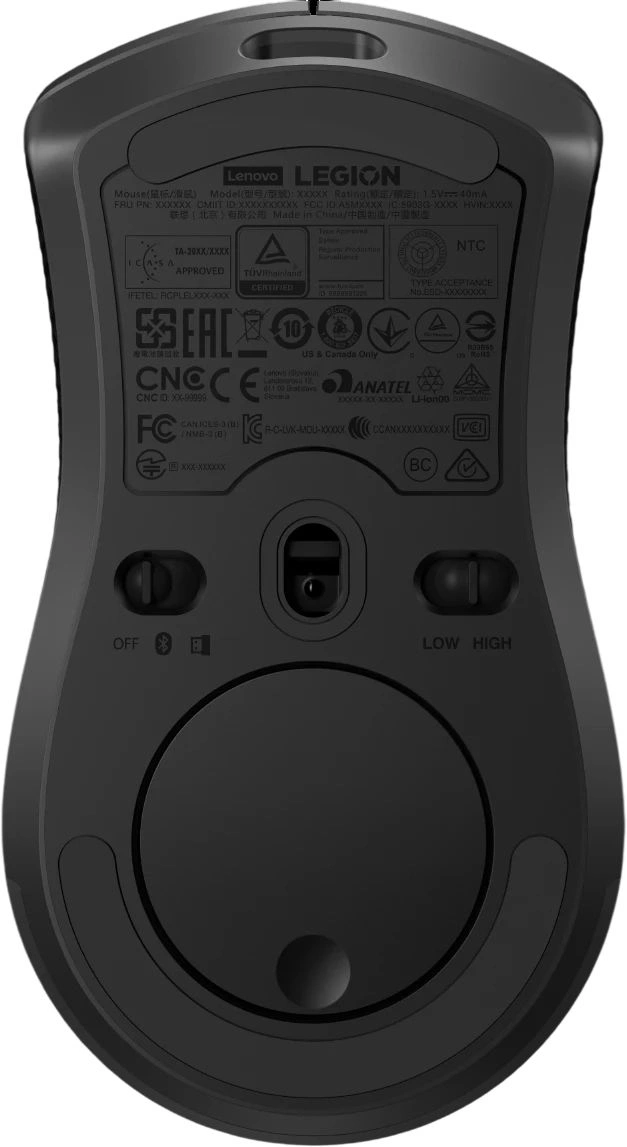 Мышь Lenovo Legion M600 черный оптическая 16000dpi беспров. BT/Radio USB 9but (GY50X79385) — миниатюра 5