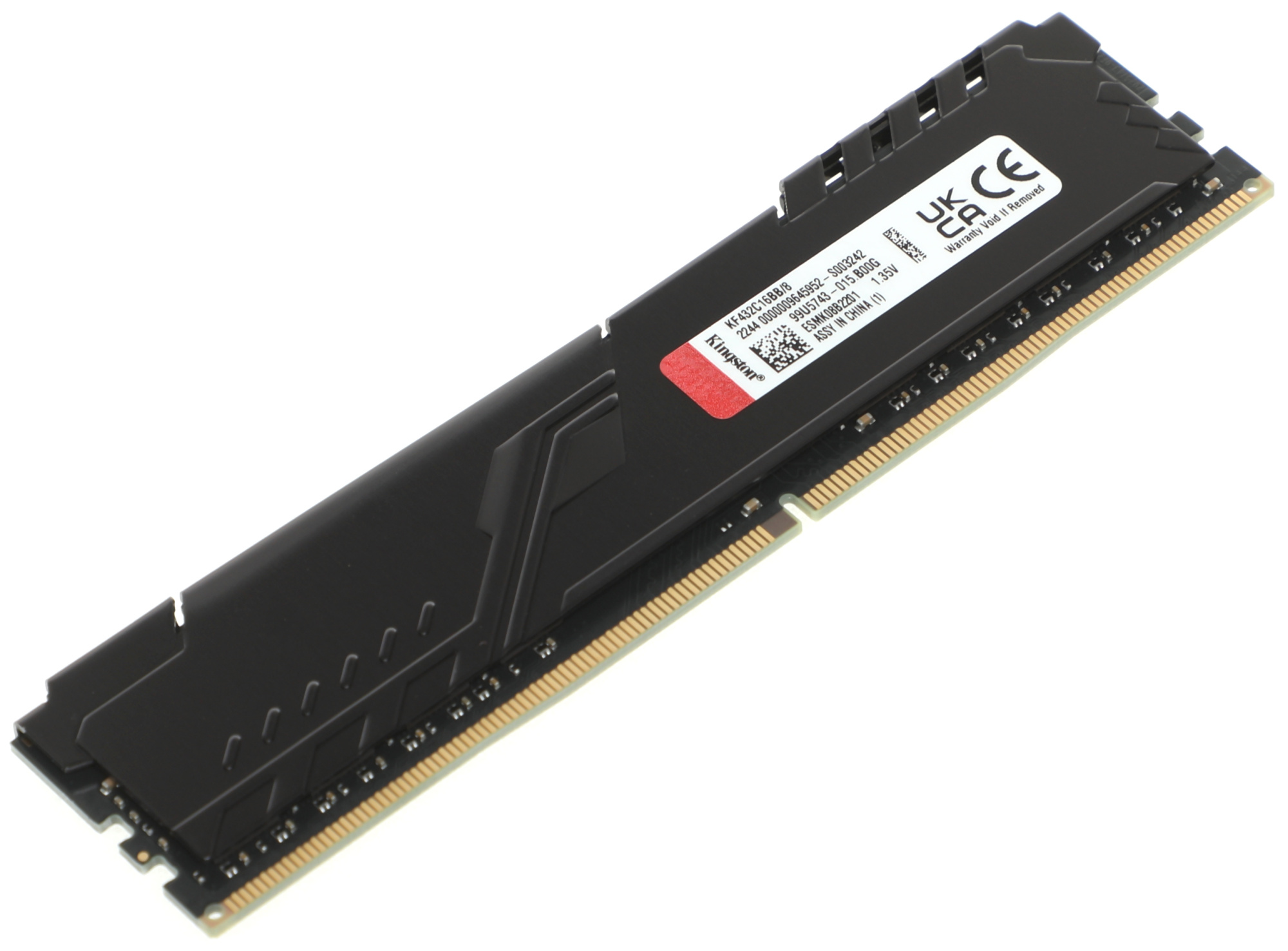 Память DDR4 8GB 3200MHz Kingston KF432C16BB/8 Fury Beast Black RTL Gaming PC4-25600 CL16 DIMM UDIMM 288-pin 1.35В single rank с радиатором Ret — миниатюра 3