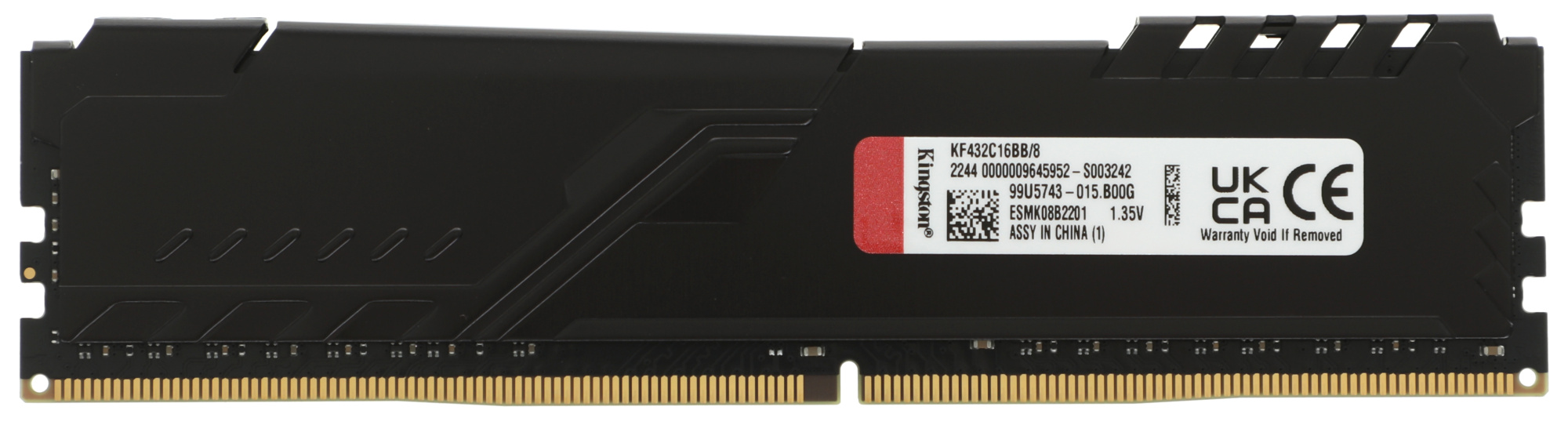 Память DDR4 8GB 3200MHz Kingston KF432C16BB/8 Fury Beast Black RTL Gaming PC4-25600 CL16 DIMM UDIMM 288-pin 1.35В single rank с радиатором Ret — миниатюра 4
