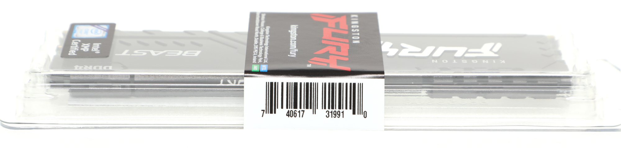 Память DDR4 8GB 3200MHz Kingston KF432C16BB/8 Fury Beast Black RTL Gaming PC4-25600 CL16 DIMM UDIMM 288-pin 1.35В single rank с радиатором Ret — миниатюра 8