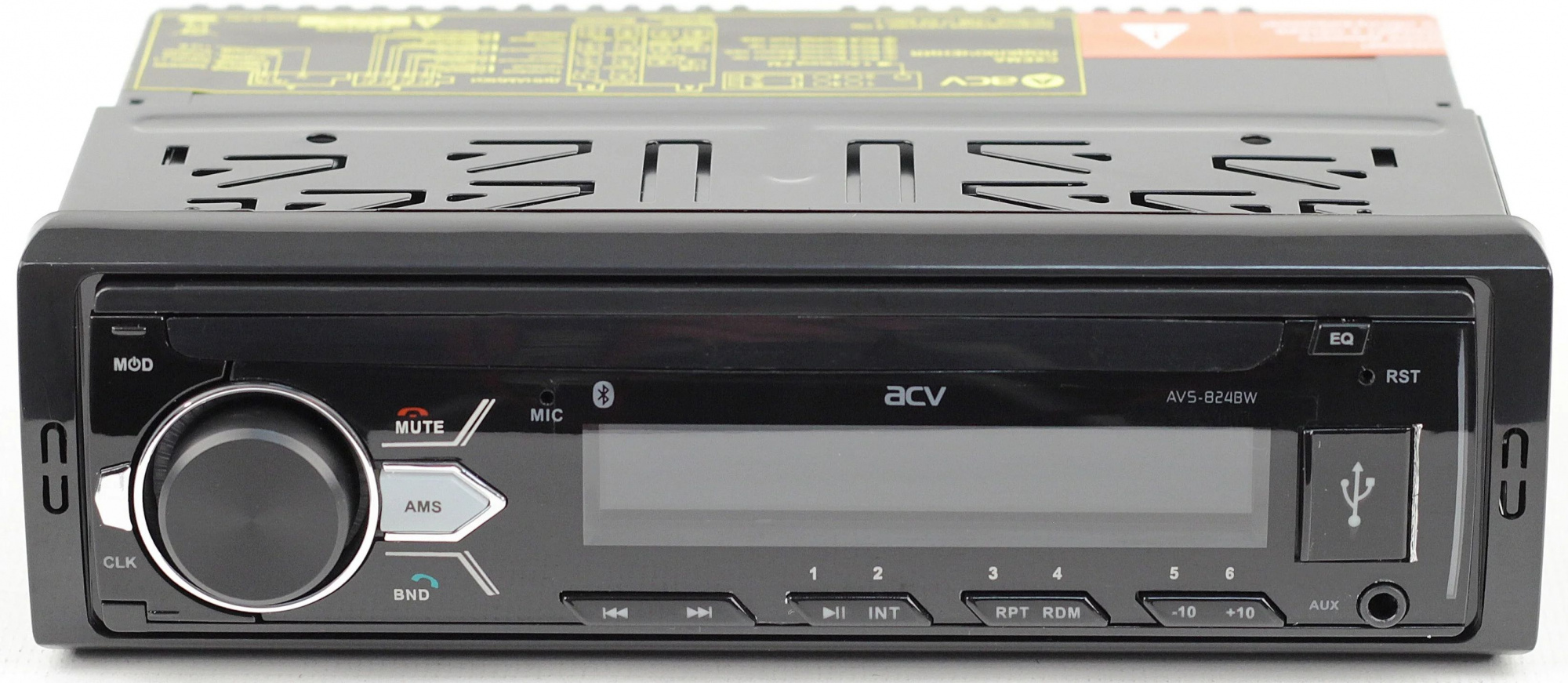 Автомагнитола ACV AVS-824BW 1DIN 4x45Вт (33831) — миниатюра 2