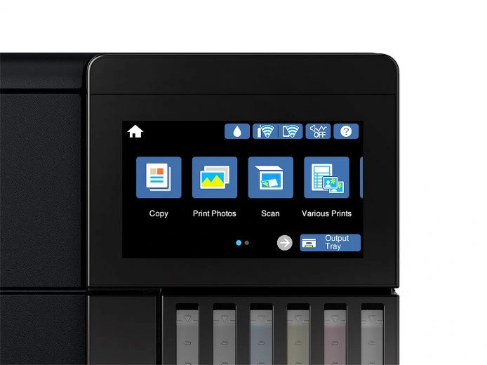 МФУ струйный Epson L8180 (C11CJ21403/402/504/502) A3 Duplex Net WiFi черный — миниатюра 4