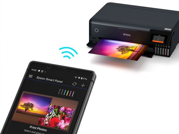 МФУ струйный Epson L8180 (C11CJ21403/402/504/502) A3 Duplex Net WiFi черный — миниатюра 5