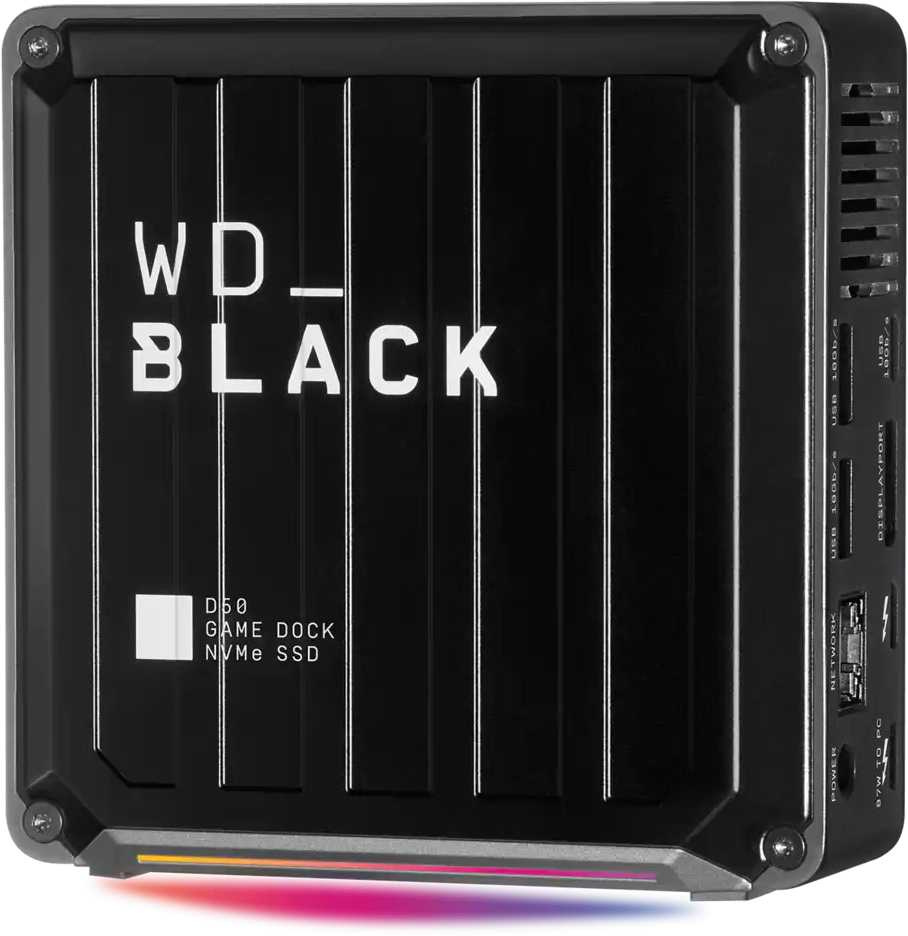 Накопитель SSD WD Thdb3 1TB WDBA3U0010BBK-EESN D50 Game Dock черный — миниатюра 2