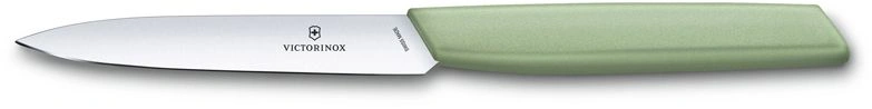 Нож кухонный Victorinox Swiss Modern (6.9006.1042) стальной универсальный лезв.100мм прямая заточка зеленый