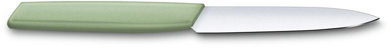 Нож кухонный Victorinox Swiss Modern (6.9006.1042) стальной универсальный лезв.100мм прямая заточка зеленый — миниатюра 2