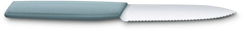 Нож кухонный Victorinox Swiss Modern (6.9006.10W21) стальной универсальный лезв.100мм серрейт. заточка голубой — миниатюра 2