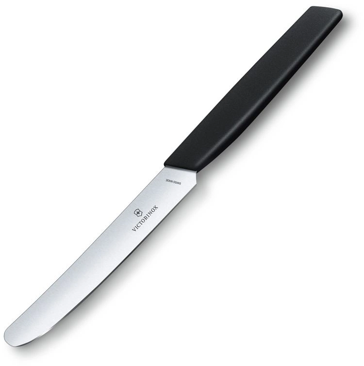 Нож кухонный Victorinox Swiss Modern (6.9003.11) стальной столовый лезв.110мм прямая заточка черный — миниатюра 3