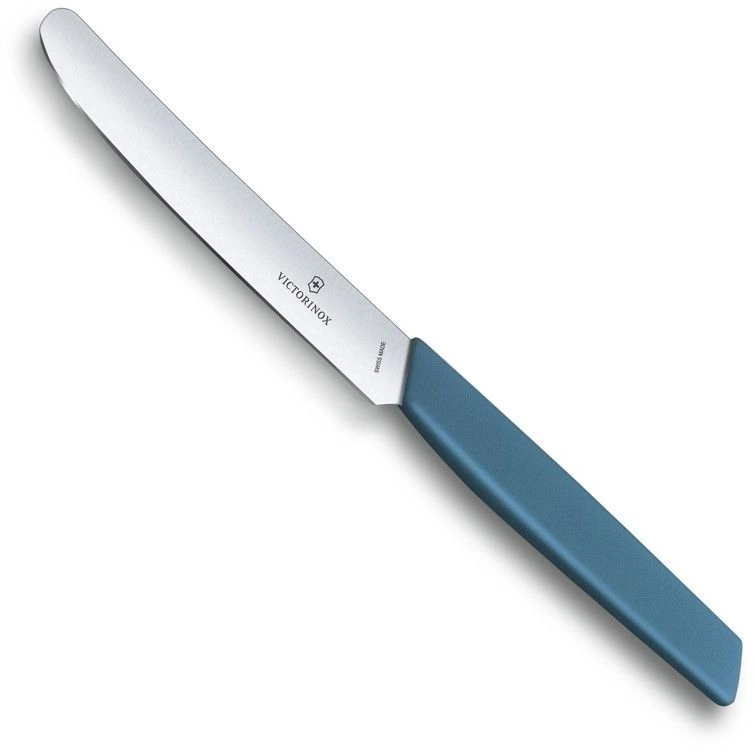 Нож кухонный Victorinox Swiss Modern (6.9006.112) стальной столовый лезв.110мм прямая заточка синий — миниатюра 4