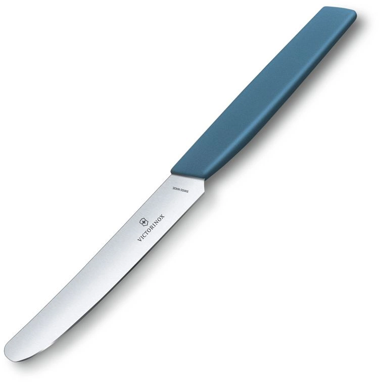 Нож кухонный Victorinox Swiss Modern (6.9006.112) стальной столовый лезв.110мм прямая заточка синий — миниатюра 3