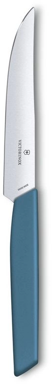 Нож кухонный Victorinox Swiss Modern (6.9006.122) стальной столовый для стейка лезв.120мм прямая заточка синий — миниатюра 2