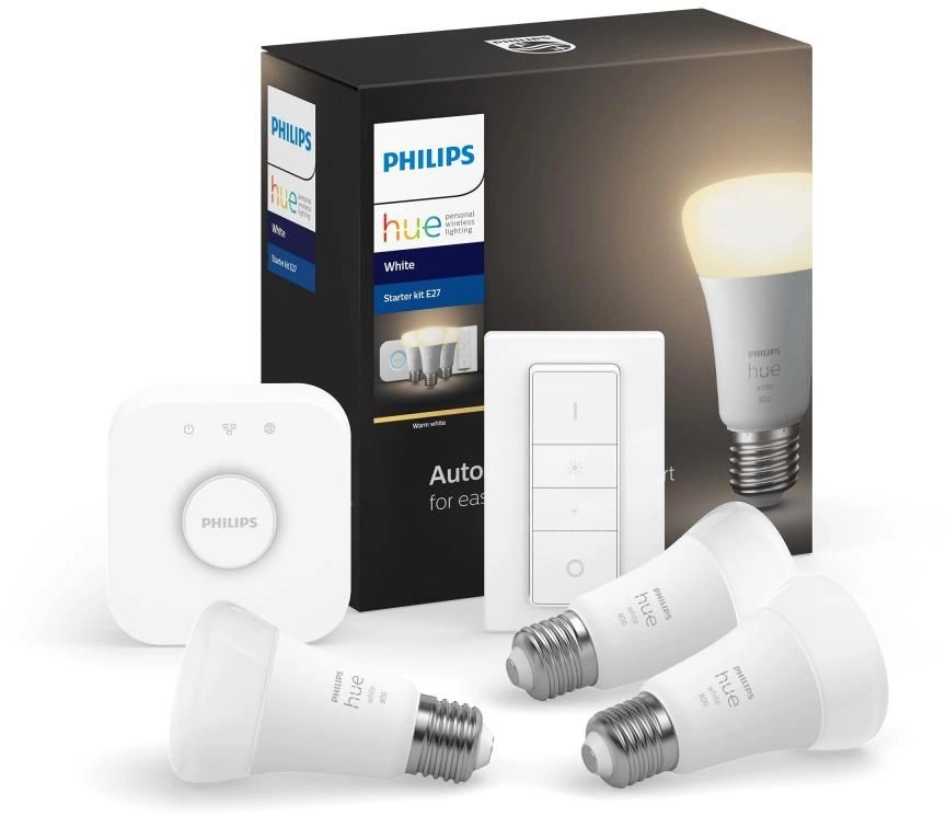 Умная лампа Philips Hue Starter Kit E27 9Вт 806lm (упак.:3шт) (929001821620) — миниатюра 2