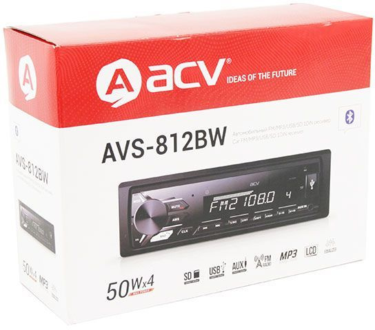 Автомагнитола ACV AVS-812BW 1DIN 4x50Вт v4.0 (33144) — миниатюра 7