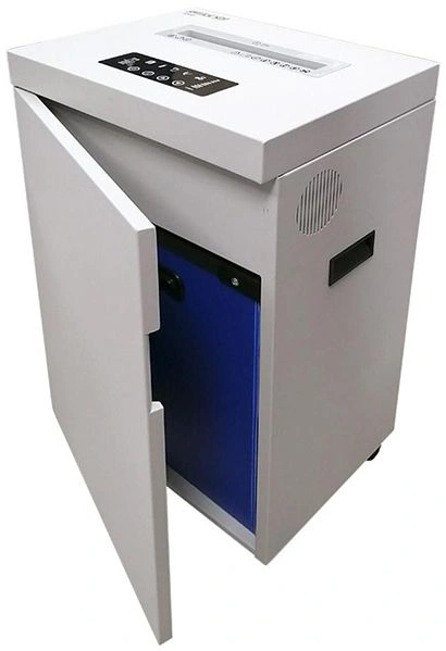 Шредер Office Kit S500 белый (секр.P-5) фрагменты 17лист. 50лтр. скрепки скобы пл.карты CD — миниатюра 2