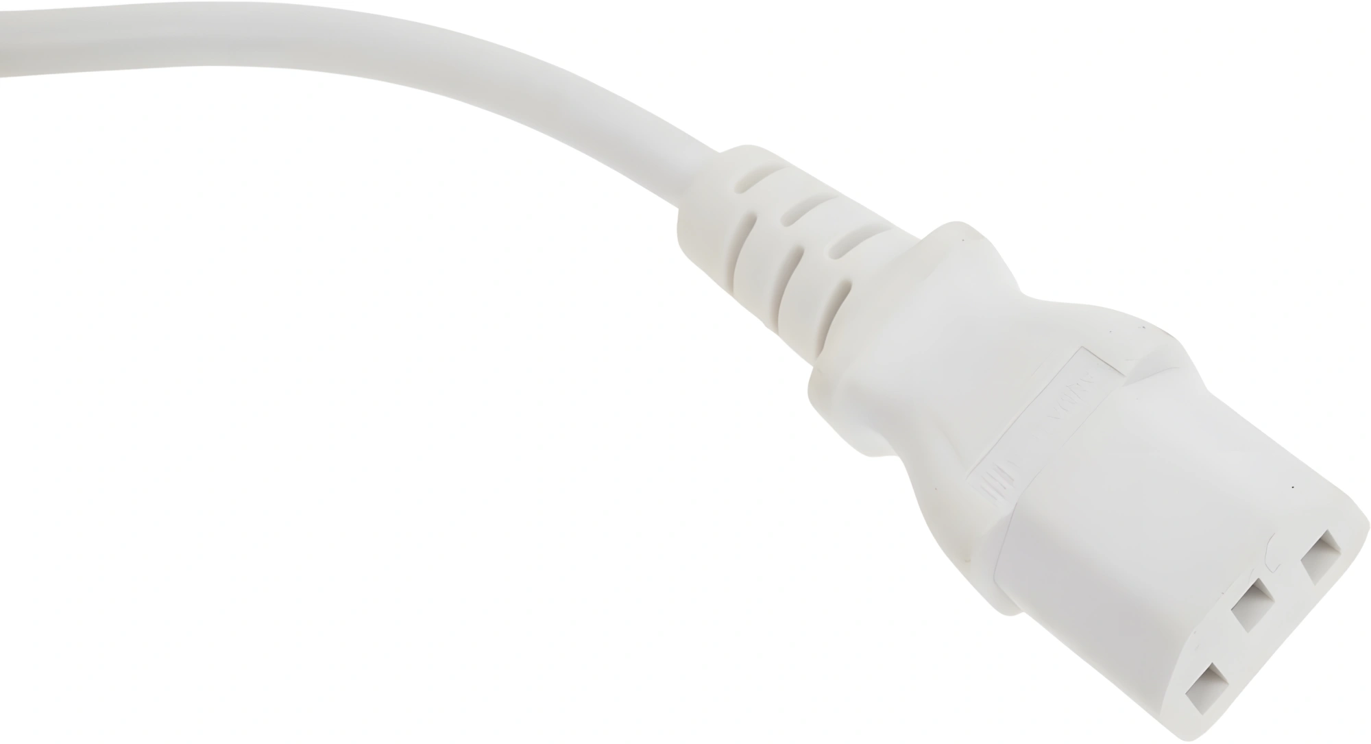 Шнур питания Lanmaster LAN-PP13/14-1.0-WH C13-С14 проводник.:3x0.75мм2 1м 220В 10А белый — миниатюра 2