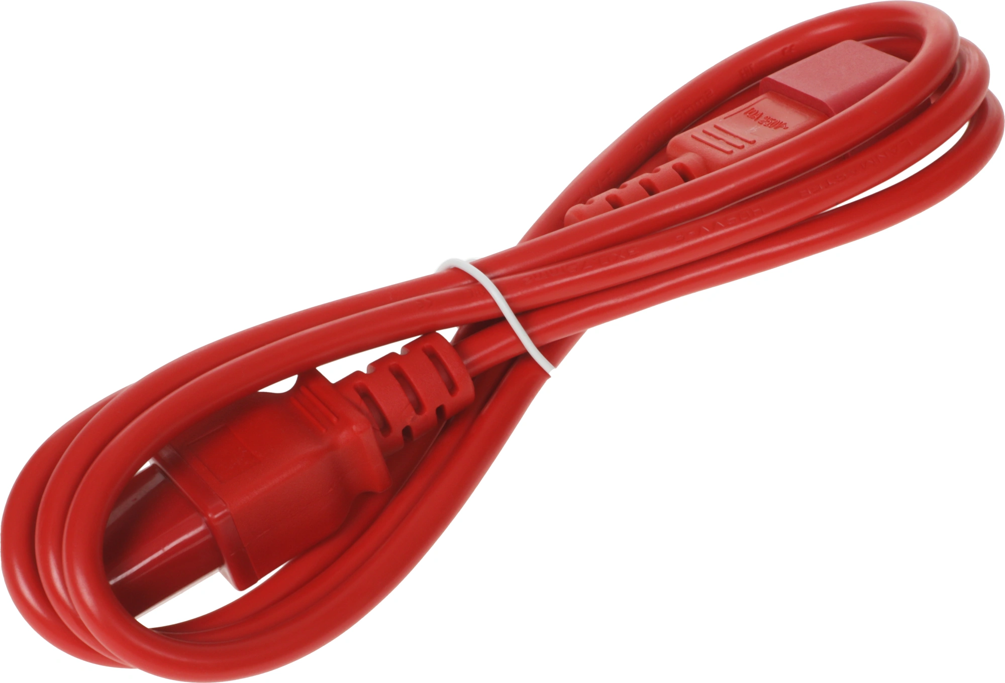 Шнур питания Lanmaster LAN-PP13/14-1.5-RD C13-С14 проводник.:3x0.75мм2 1.5м 220В 10А красный — миниатюра 2
