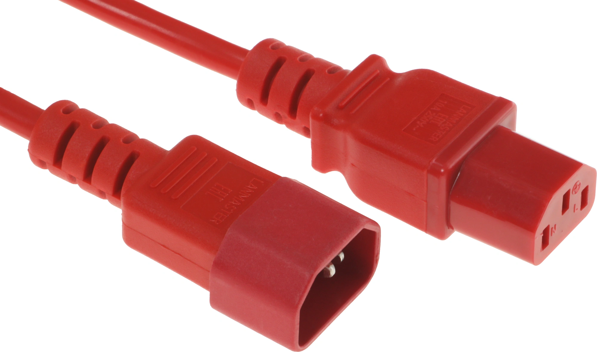 Шнур питания Lanmaster LAN-PP13/14-1.5-RD C13-С14 проводник.:3x0.75мм2 1.5м 220В 10А красный — миниатюра 3