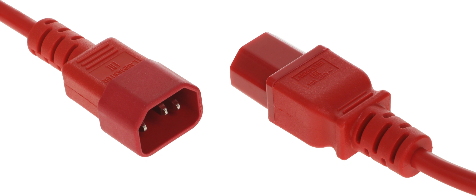Шнур питания Lanmaster LAN-PP13/14-1.5-RD C13-С14 проводник.:3x0.75мм2 1.5м 220В 10А красный — миниатюра 4