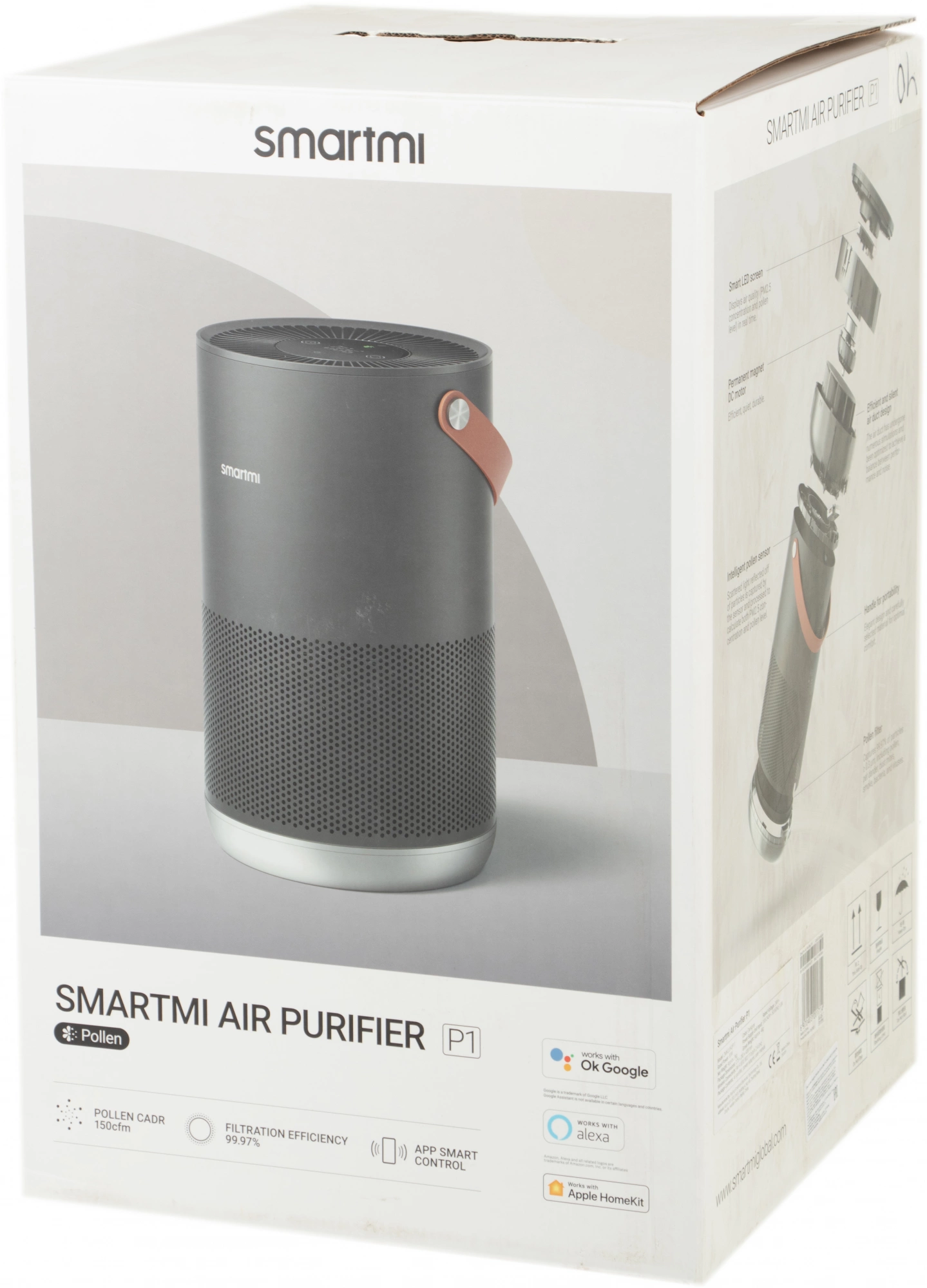 Воздухоочиститель Smartmi Air Purifier P1 30Вт серый (ZMKQJHQP11) — миниатюра 14