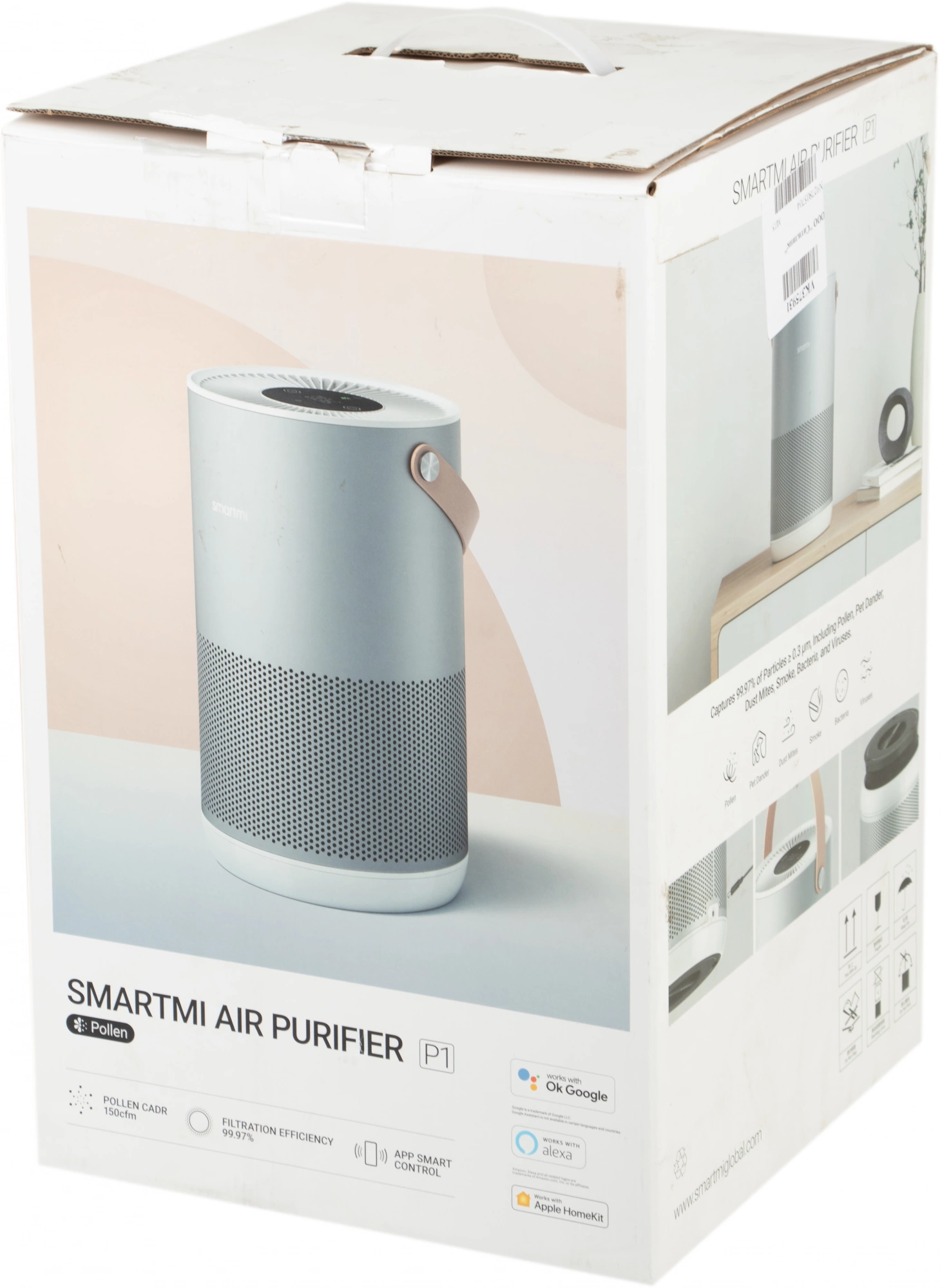 Воздухоочиститель Smartmi Air Purifier P1 30Вт серебристый (ZMKQJHQP12) — миниатюра 14