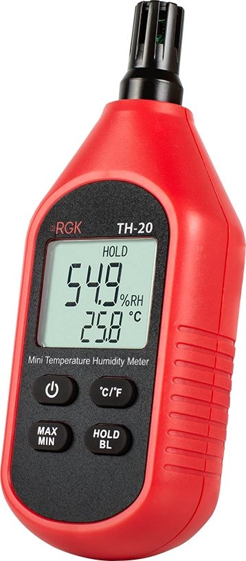 Термогигрометр RGK TH-20 портативный красный/черный (776486) — миниатюра 2