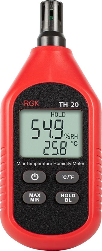 Термогигрометр RGK TH-20 портативный красный/черный (776486) — миниатюра 3