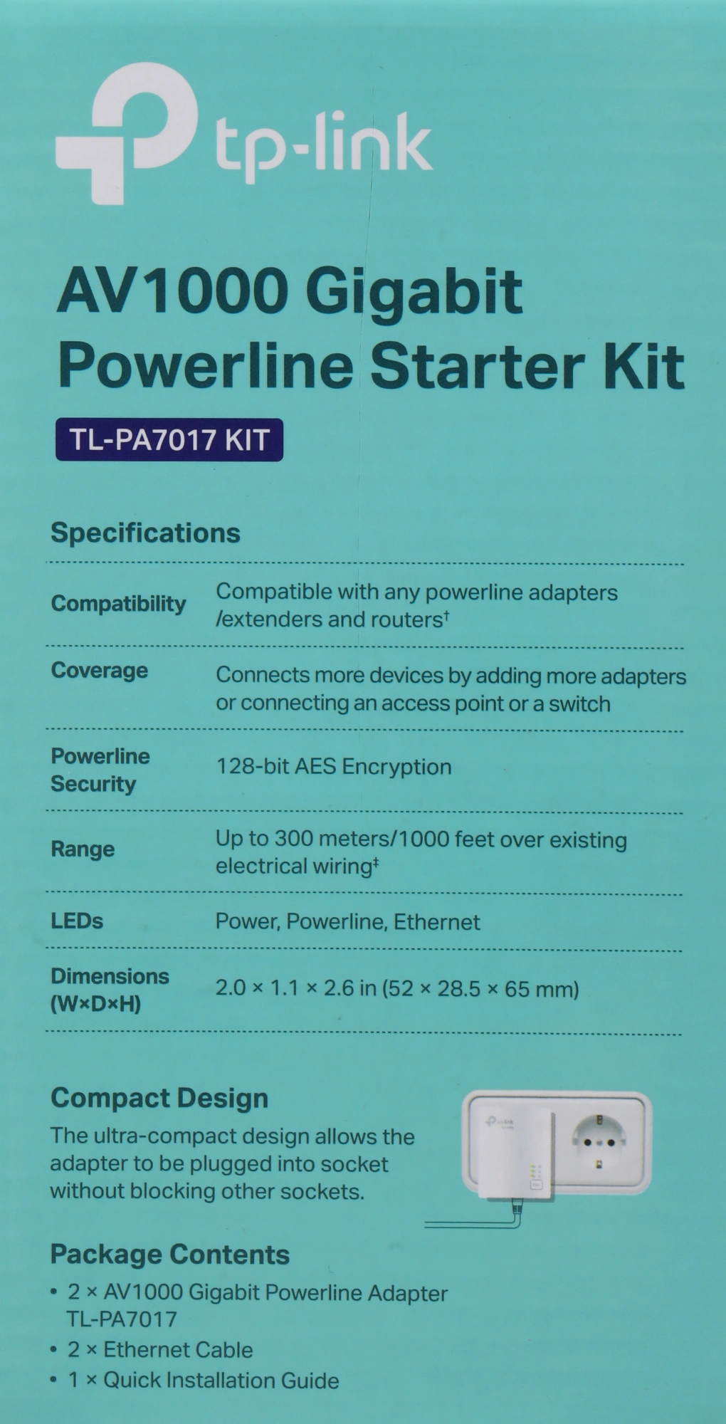 Сетевой адаптер HomePlug AV TP-Link TL-PA7017 KIT AV1000 Gigabit Ethernet (упак.:2шт) — миниатюра 13