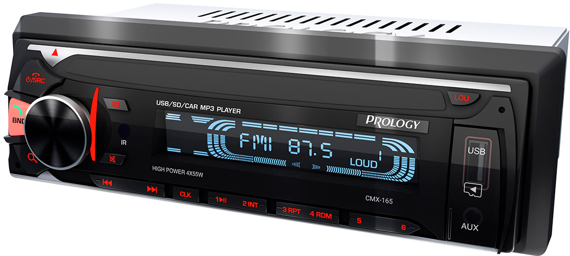 Автомагнитола Prology CMX-165 1DIN 4x55Вт v4.2 ПДУ (PRCMX165) — миниатюра 5