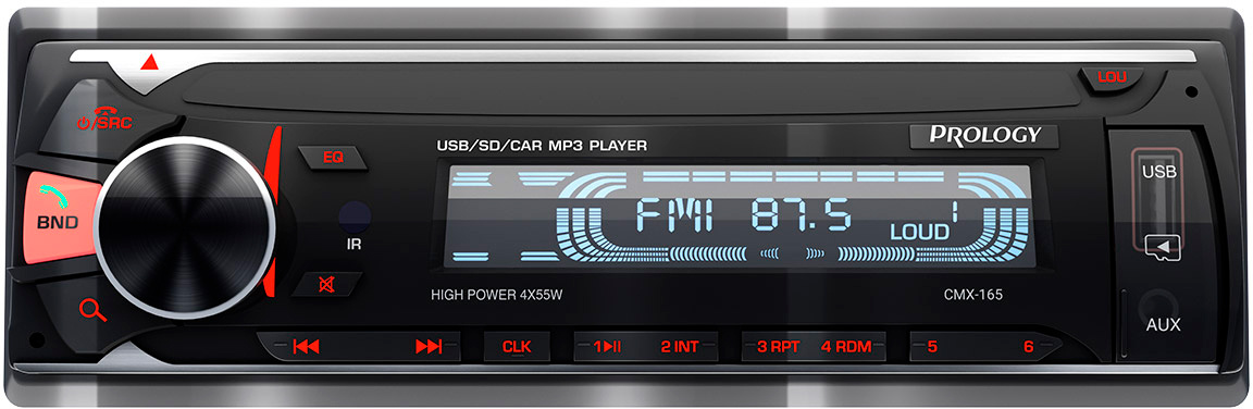 Автомагнитола Prology CMX-165 1DIN 4x55Вт v4.2 ПДУ (PRCMX165) — миниатюра 6