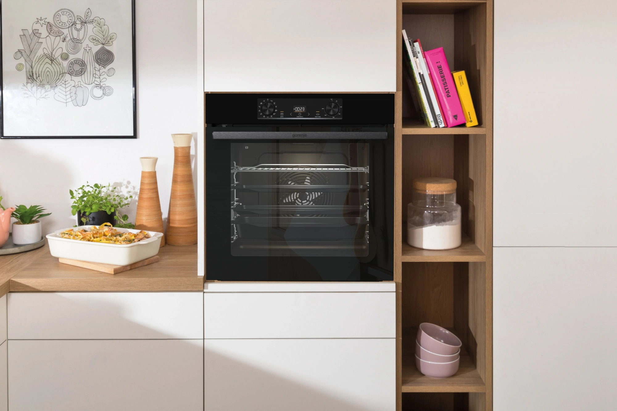 Духовой шкаф Электрический Gorenje BPS6737E14BG черный — миниатюра 7