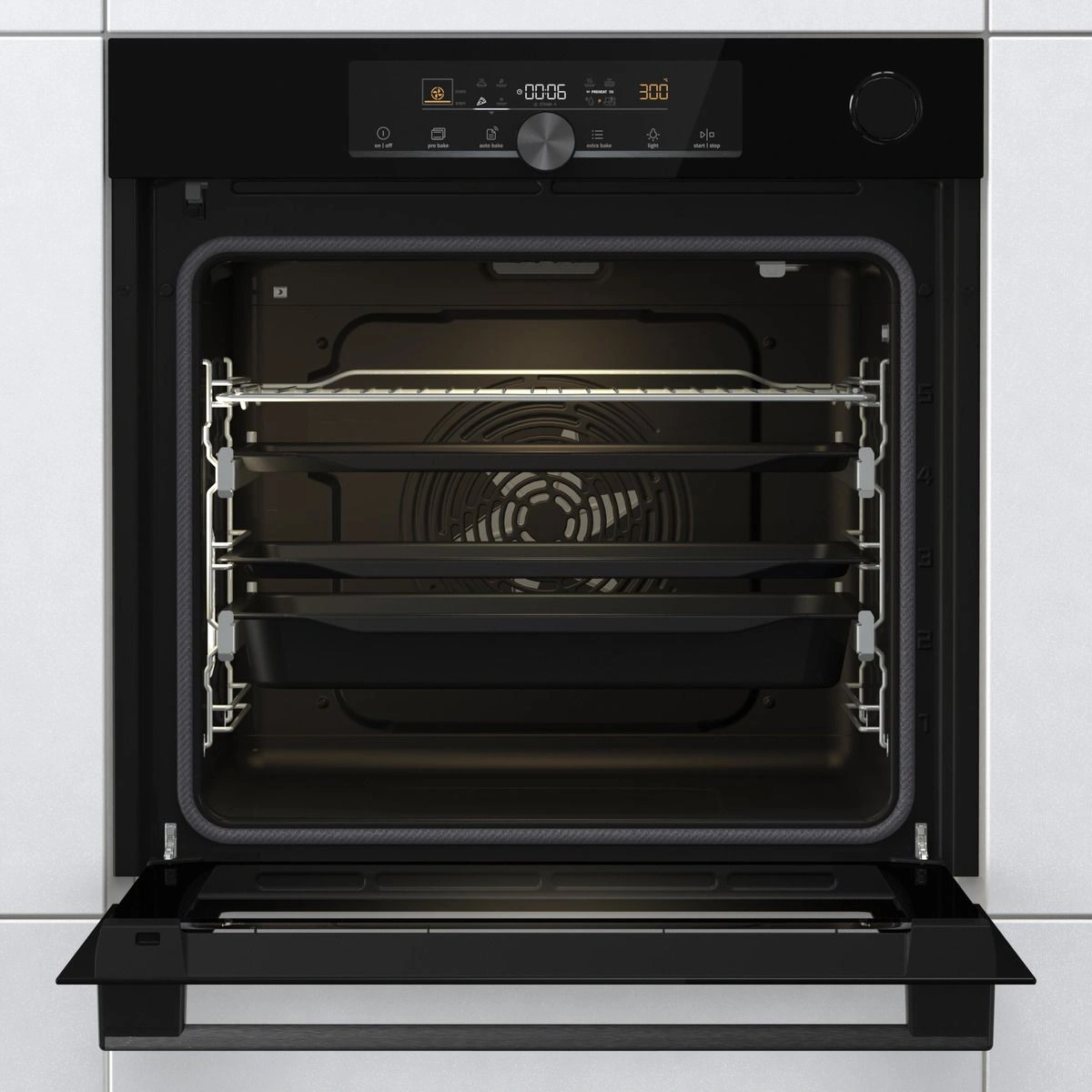 Духовой шкаф Электрический Gorenje BPSA6747A08BG черный — миниатюра 2
