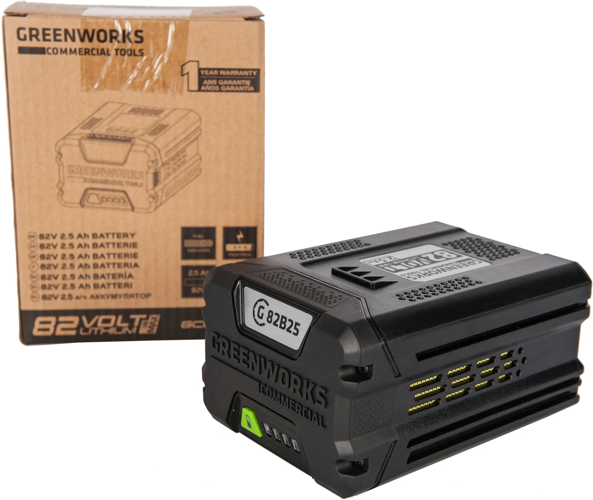 Батарея аккумуляторная Greenworks GC82B25 82В 2.5Ач Li-Ion (2914907) — миниатюра 5