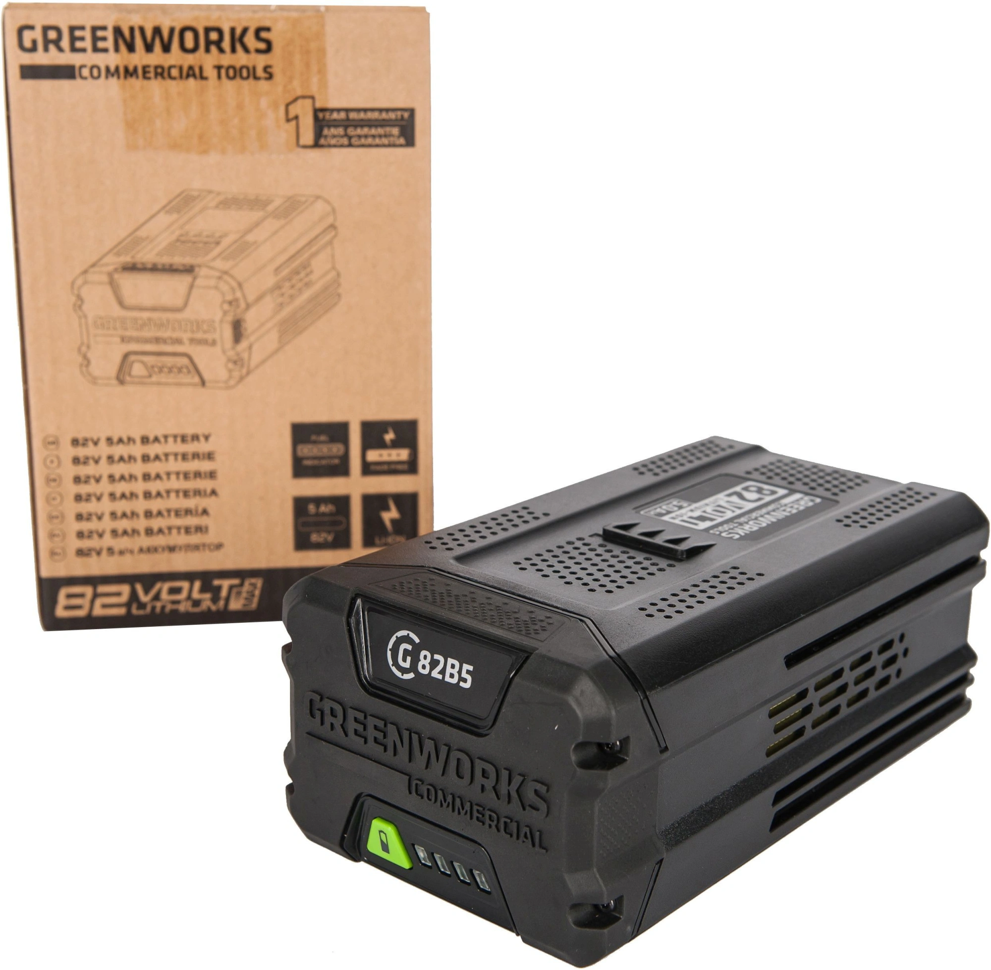 Батарея аккумуляторная Greenworks GC82B5 82В 5Ач Li-Ion (2914607) — миниатюра 8
