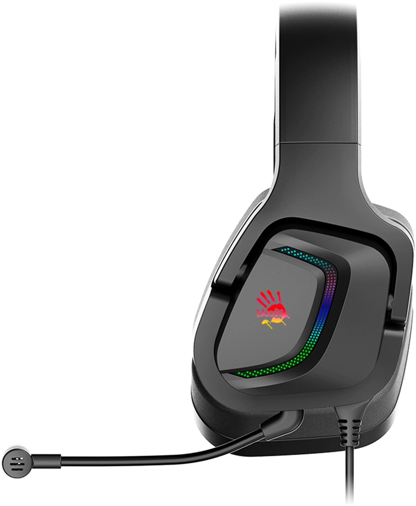 Наушники с микрофоном A4Tech Bloody G573P черный 2м мониторные оголовье (G573P) — миниатюра 2