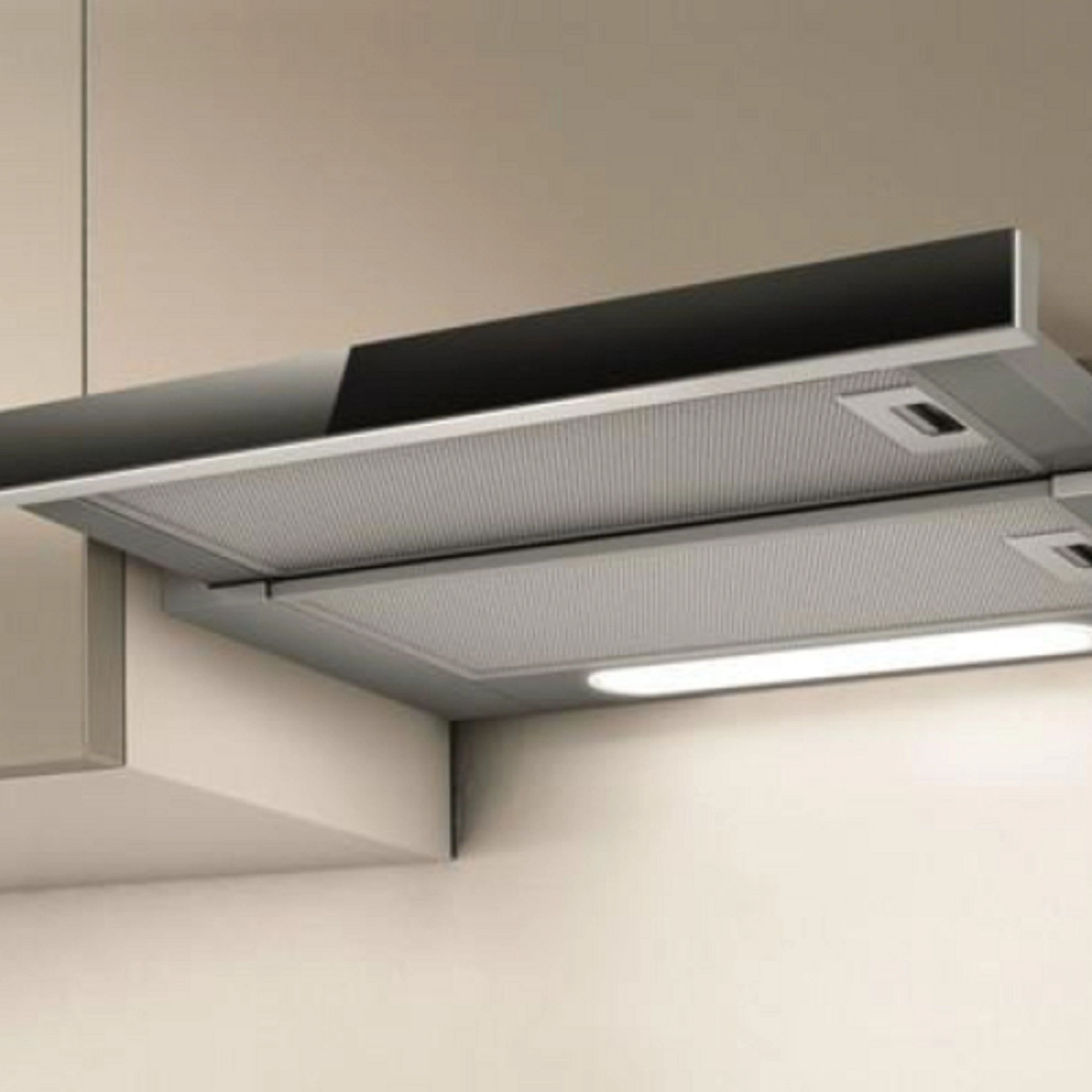 Вытяжка встраиваемая Elica Elite 14 Lux GRVT/A/60 серый/стекло черное управление: кнопочное (1 мотор) — миниатюра 2