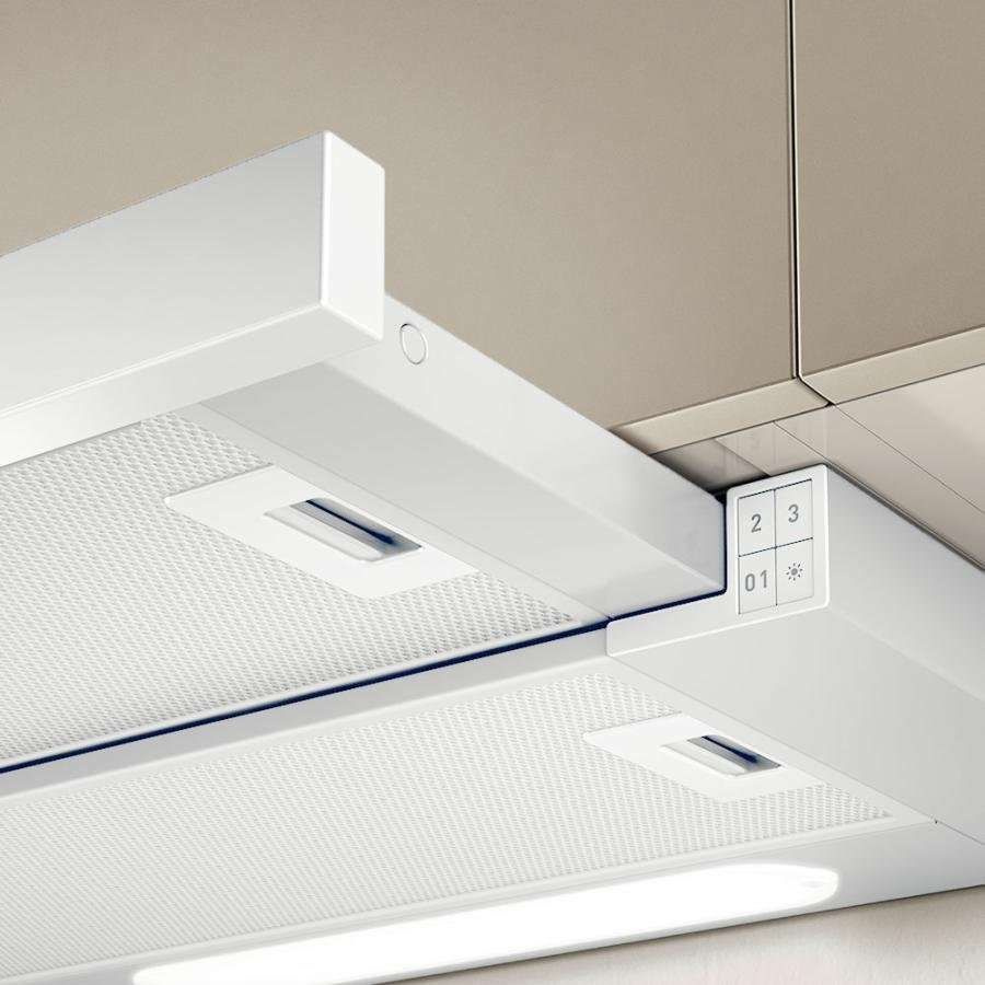 Вытяжка встраиваемая Elica Elite 14 Lux GRVTWH/A/60 серый/стекло белое управление: кнопочное (1 мотор) — миниатюра 2