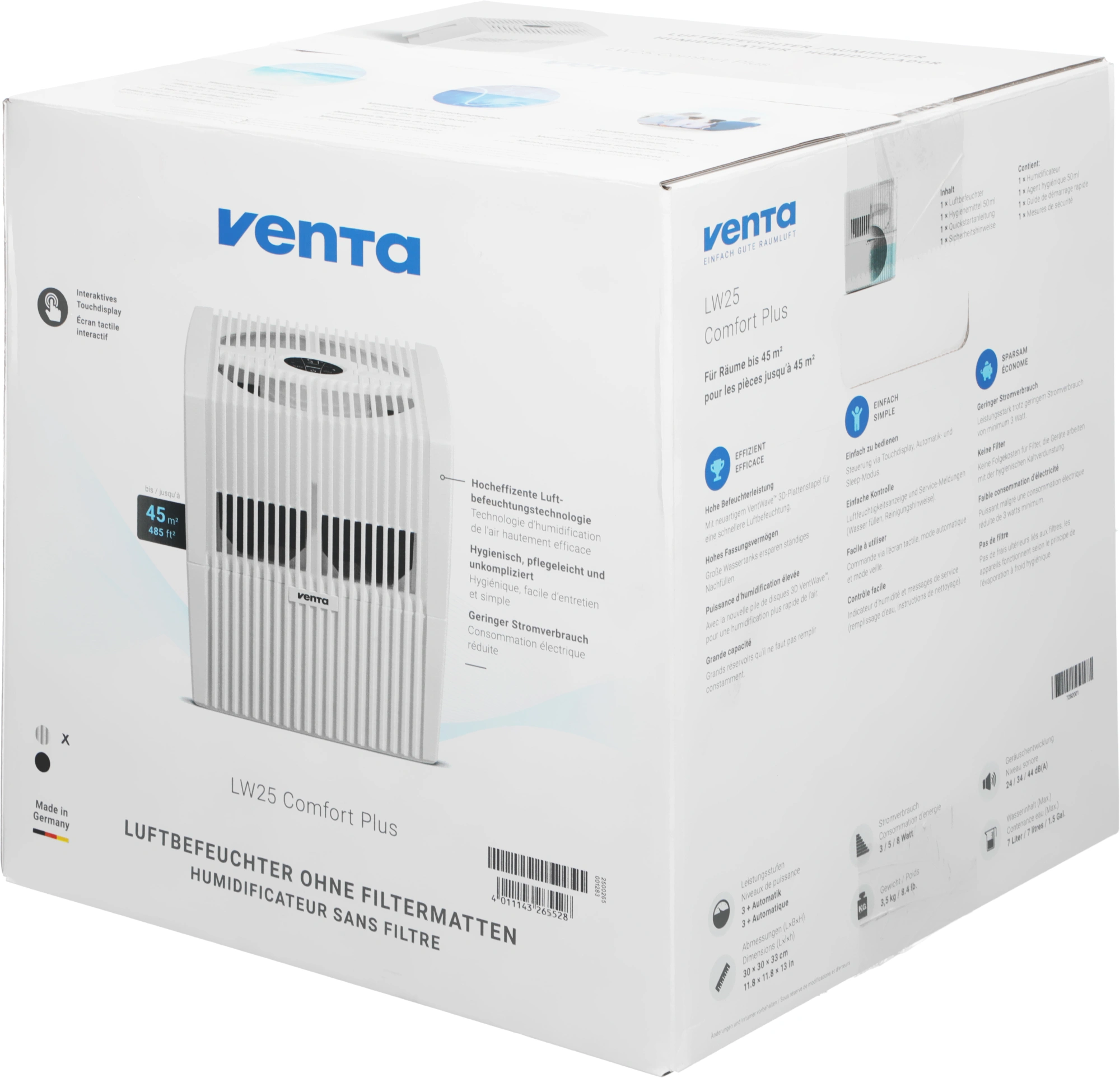 Мойка воздуха Venta Comfort plus LW25 8Вт белый (LW25 COMFORT PLUS WEISS) — миниатюра 13