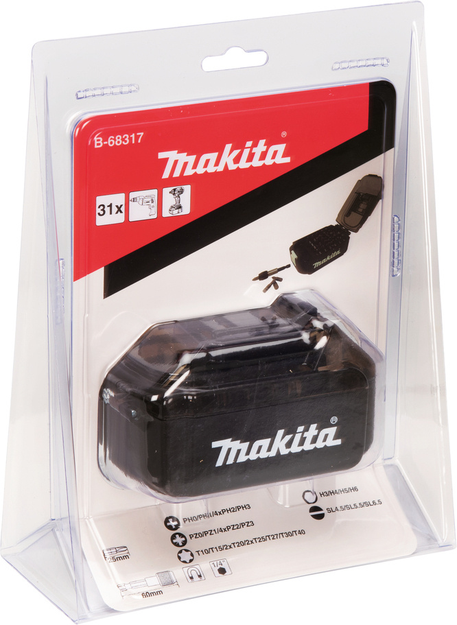 Набор бит Makita B-68317 (31пред.) для шуруповертов — миниатюра 3