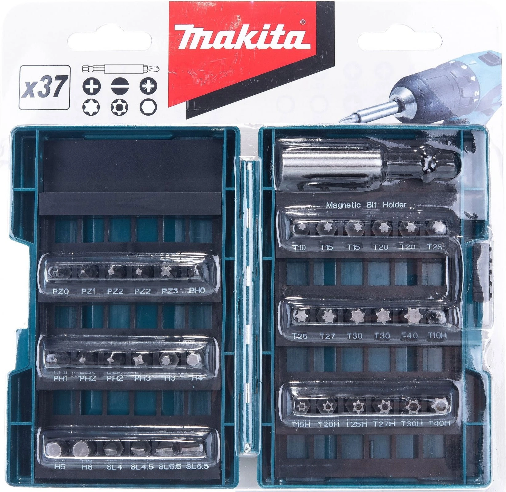 Набор бит Makita B-28606 (37пред.) для шуруповертов — миниатюра 4
