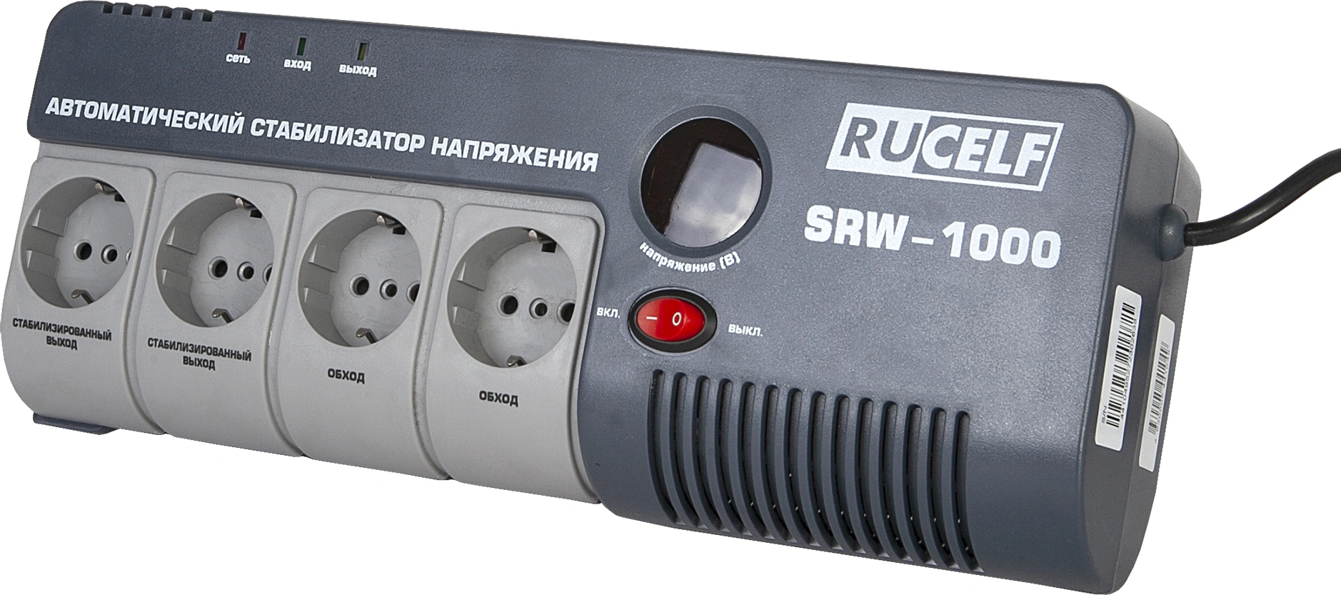 Стабилизатор напряжения Rucelf SRW-1000-D 1кВА однофазный белый — миниатюра 2