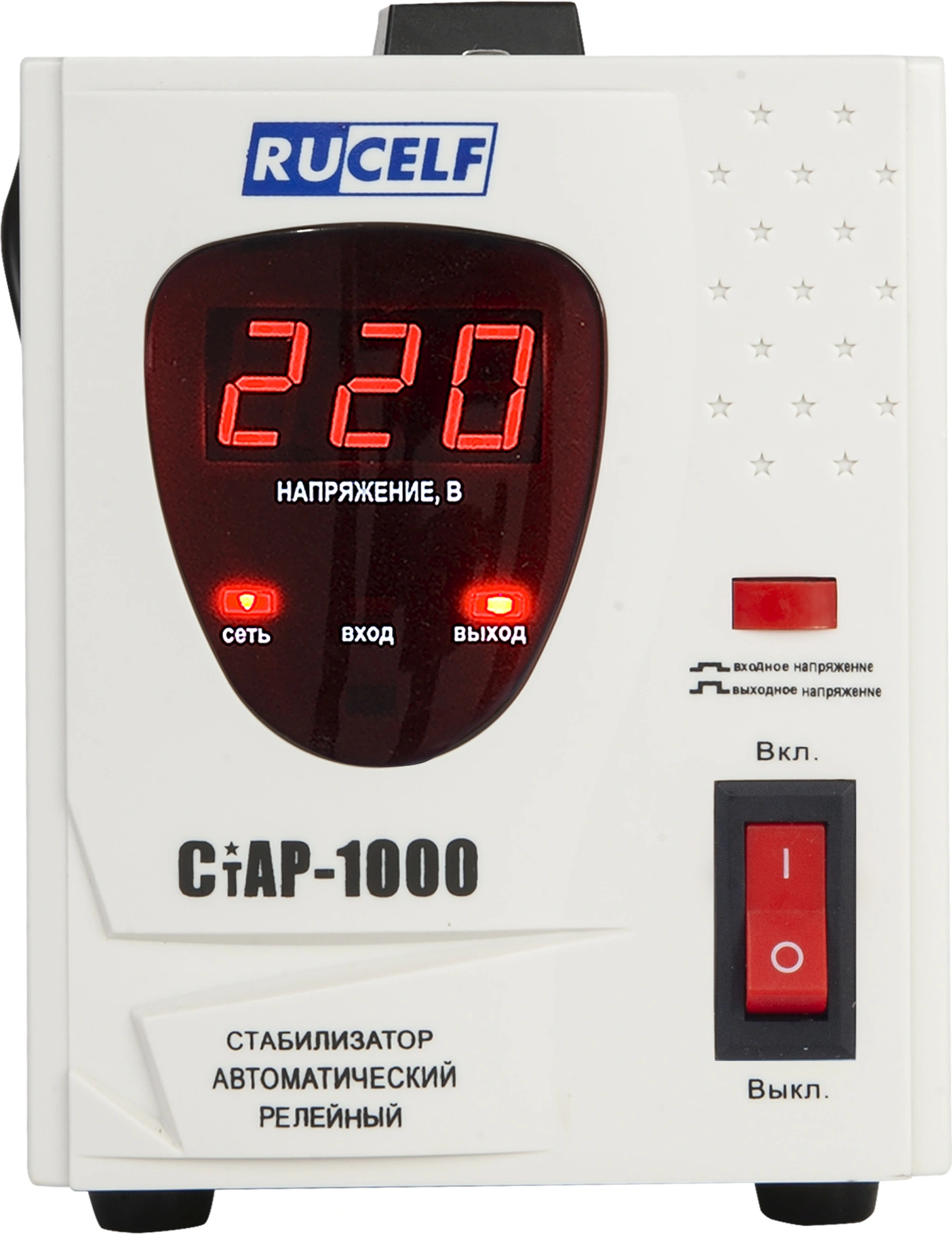 Стабилизатор напряжения Rucelf СтАР-1000 1кВА однофазный белый — миниатюра 2