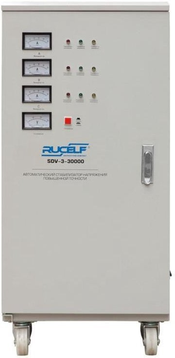 Стабилизатор напряжения Rucelf SDV-3-30000 30кВА трехфазный белый — миниатюра 2