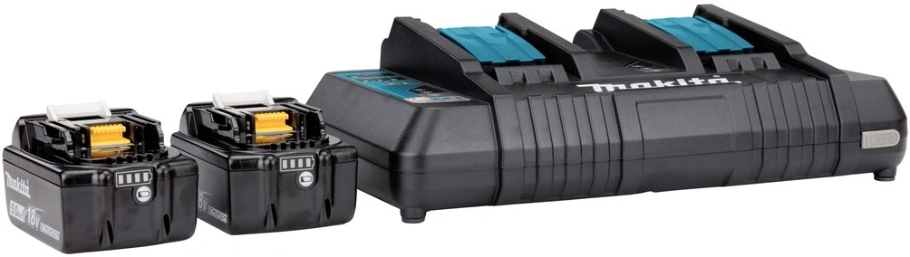 Батарея аккумуляторная Makita BL1850Bx2 LXT 18В 5Ач Li-Ion (З/У в компл.) (191L75-3) — миниатюра 2
