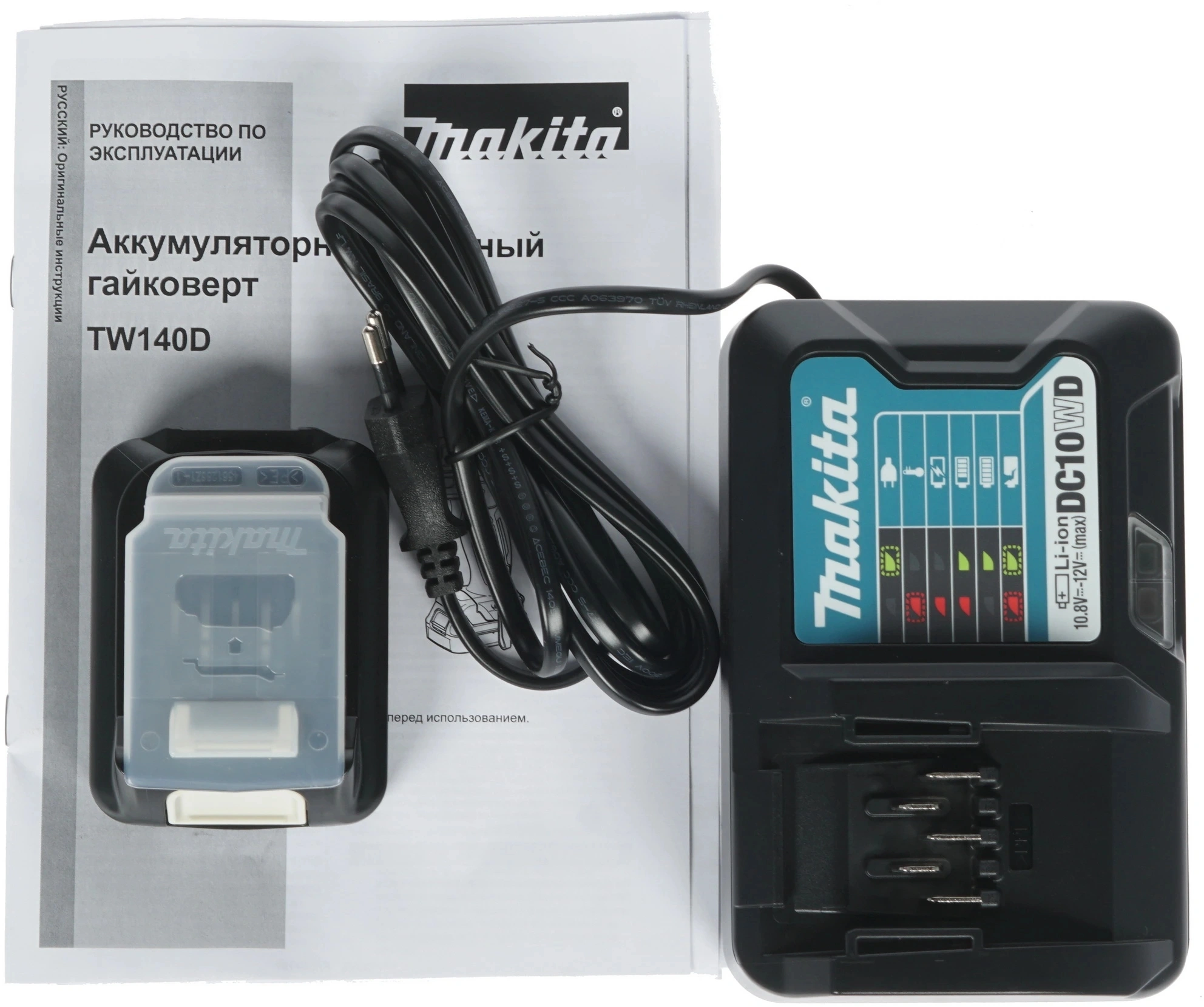 Гайковерт Makita TW140DWAE аккум. патрон:квад.3/8" (кейс в комплекте) — миниатюра 8