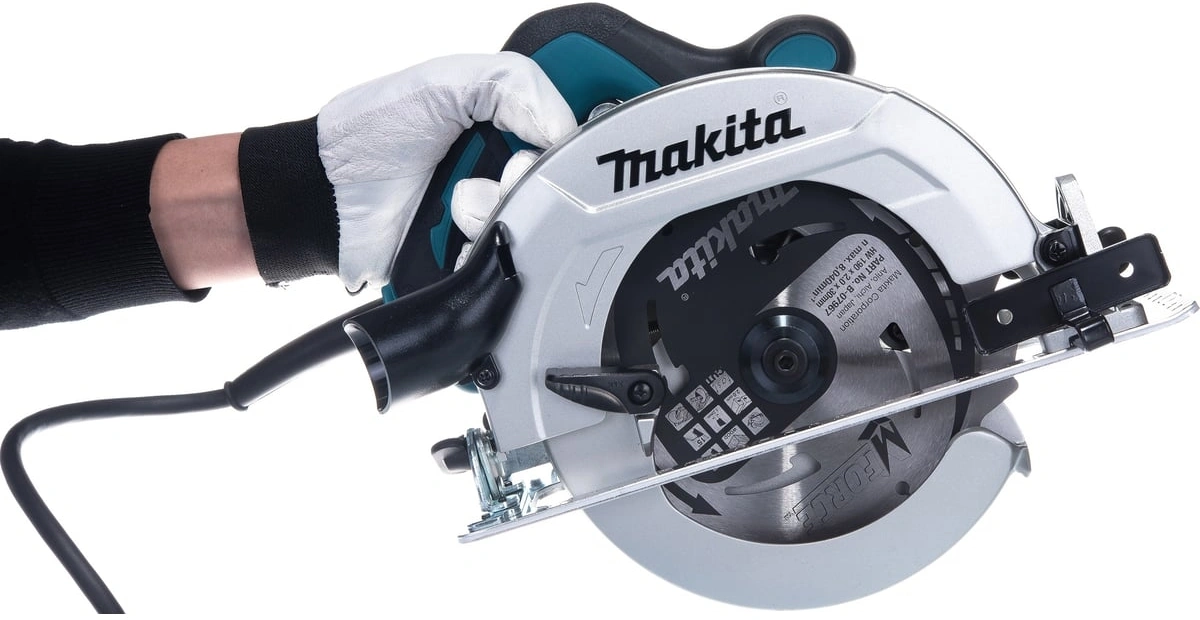 Циркулярная пила (дисковая) Makita HS7611K 1600Вт (ручная) D диска.:190мм — миниатюра 9